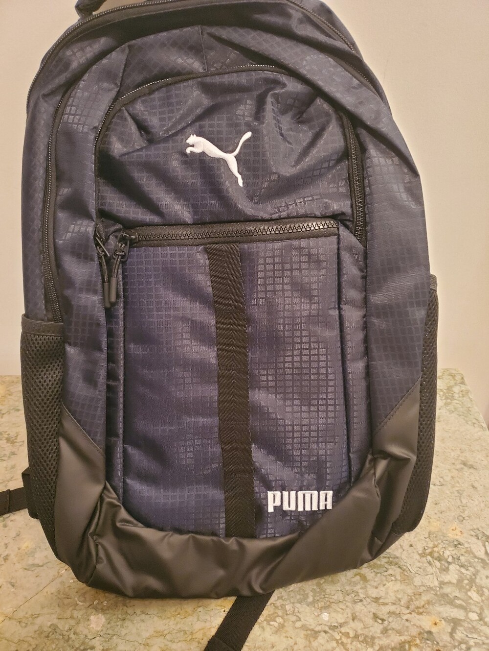 Puma  Navy Blue Logo Backpack